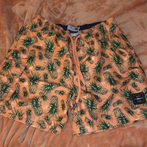 Pineapple swim trunks